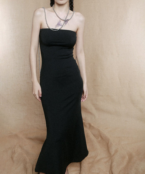 Feather Print Mermaid Dress